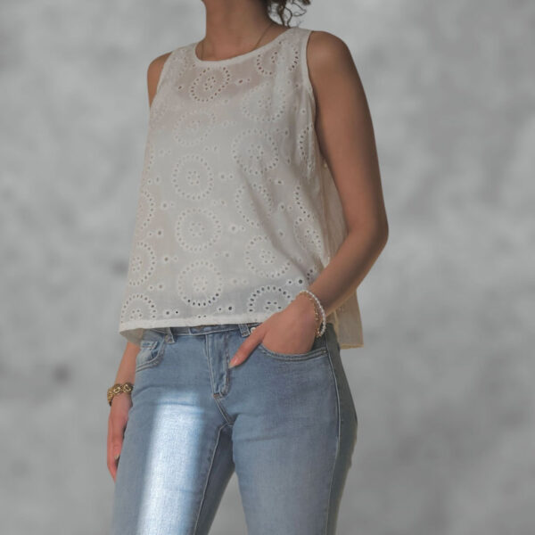 Lace White Top - Image 2