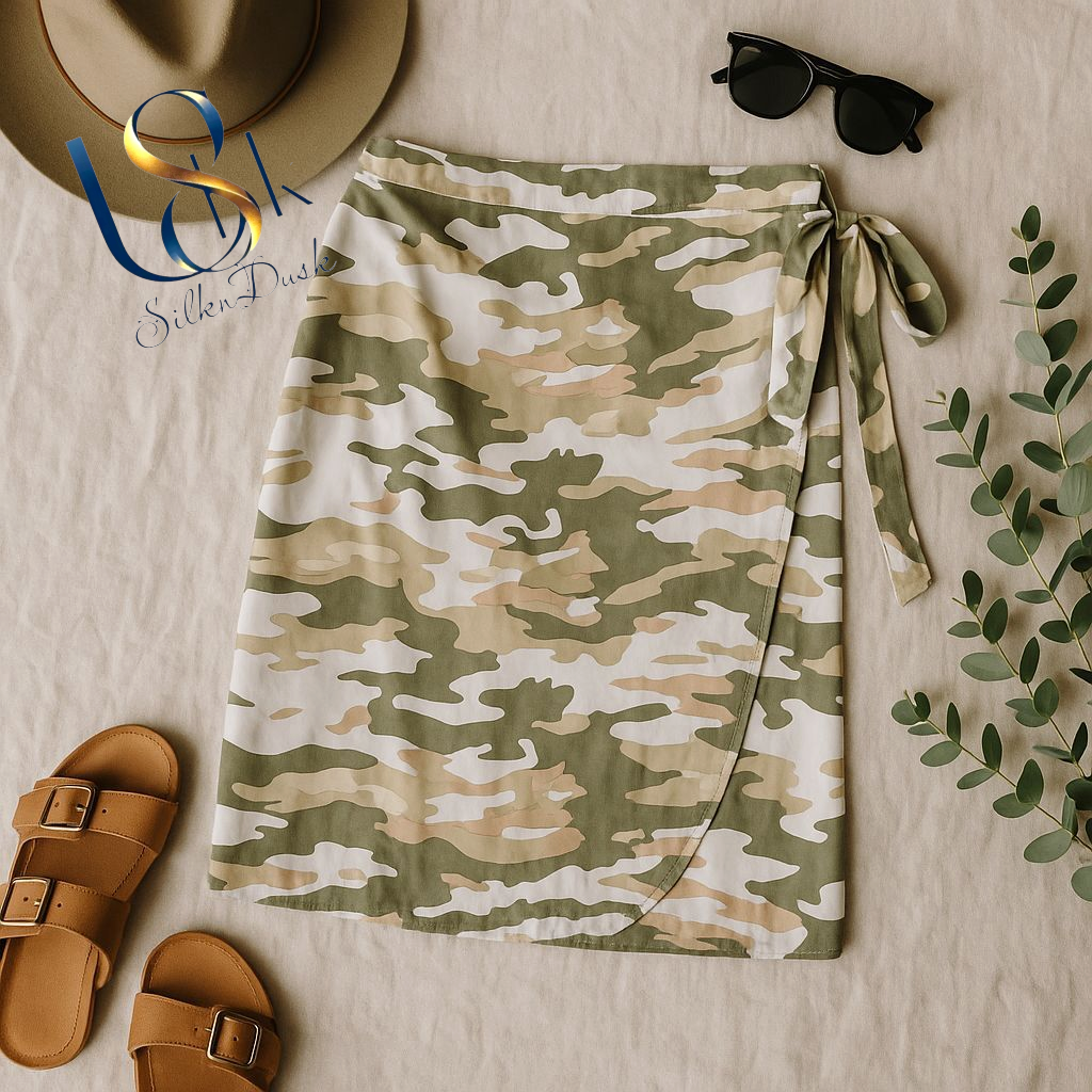 Chic Camo Wrap Skirt